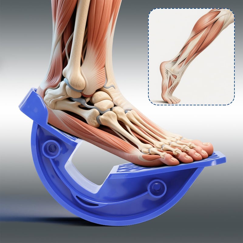 Hausse Foot Stretcher, Calf Stretcher for Plantar Fasciitis, Non-slip Stretching Foot Rocker for Home Office (Blue) - Image 5