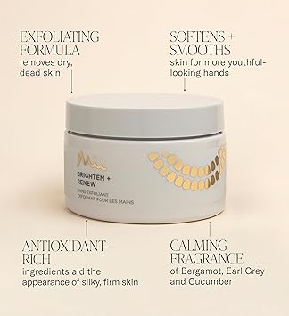 Mii Cosmetics Brighten Renew Hand Exfoliant Nourishing Hand Exfoliator Hand Exfoliating Scrub with Glycolic Acid and Panthenol Hand Scrub Exfoliator for YouthfulLooking Hands 300ml - Image 4