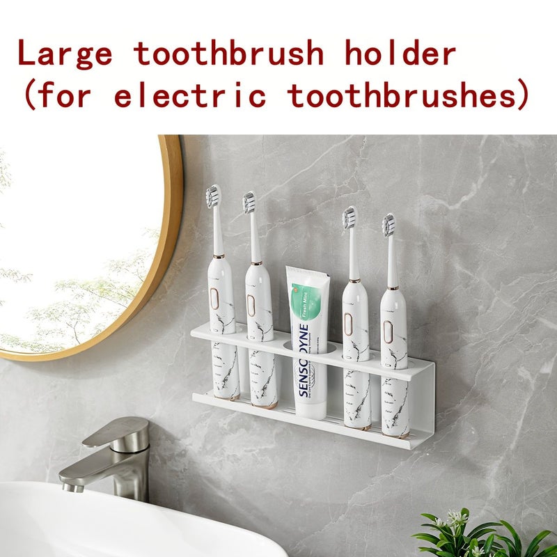 Wall Mounted Toothpaste Toothbrush Holder No Drilling Space Saving AYT 10158 Black - Image 1
