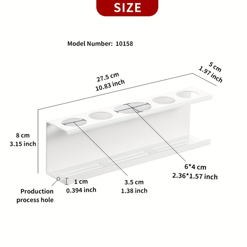 Wall Mounted Toothpaste Toothbrush Holder No Drilling Space Saving AYT 10158 Black - Image 3