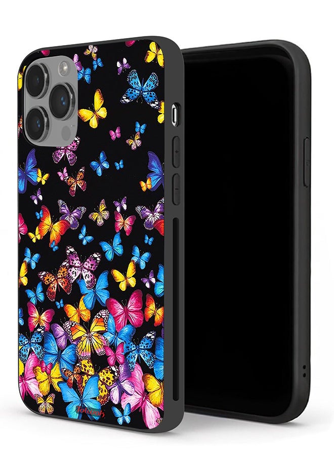 Tolwak Apple iPhone 14 Pro Max Protective Case Colorful Butterflies - Image 1