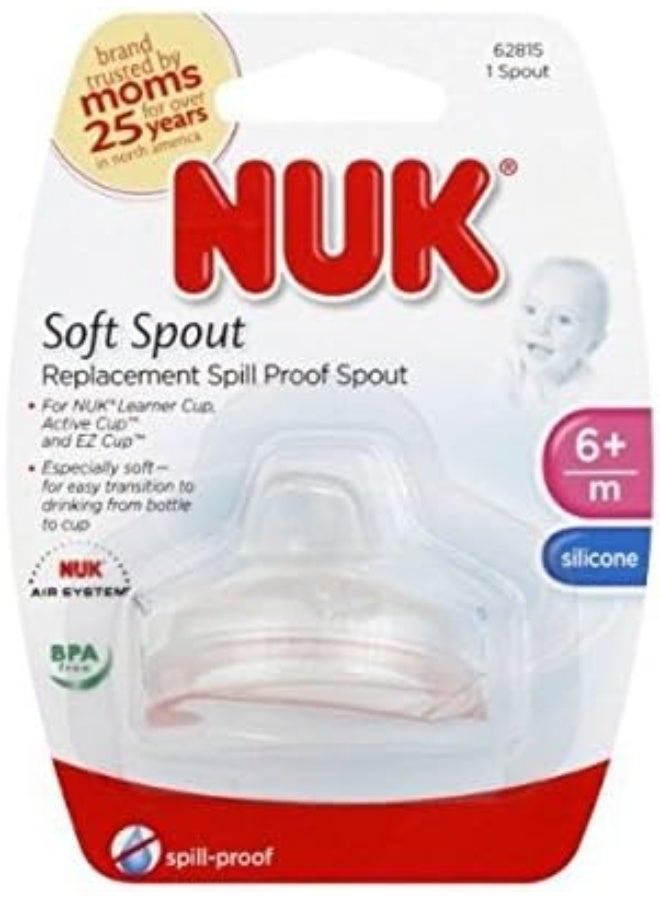 Nuk Replacement Spouts Clear Silicone - 9 Pack - Image 1
