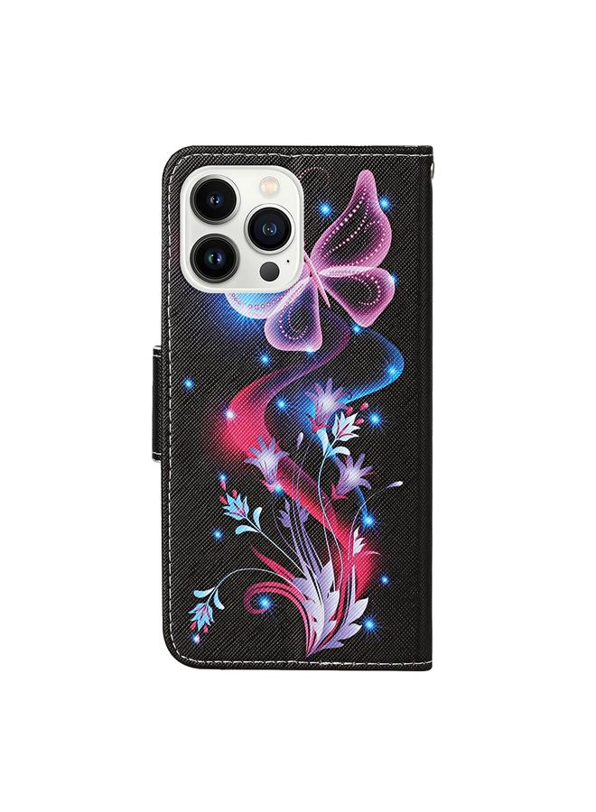 اس-توب جراب هاتف iPhone 16 Pro Max من الجلد القابل للطي برسومات ملونة ثلاثية الأبعاد - Image 3