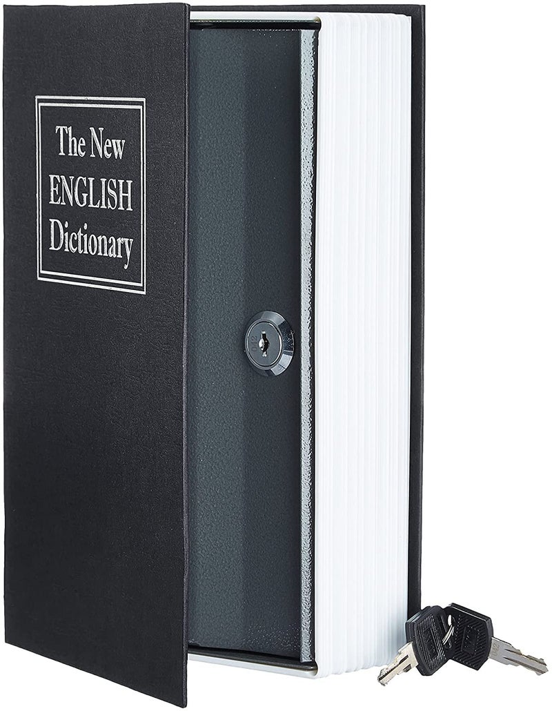 Brajin Secret Book Safe Vault Box with Numeric Password Protection Jewelry Money Cash Locker Box Dictionary Style Iron Locker Home Safe Box Standard Size Multi Color Key - Image 1