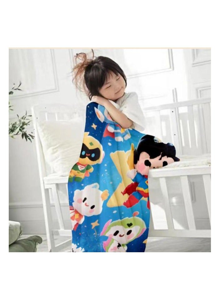 general Children's or student cartoon flannel thin blanket (warm and comfortable, suitable for sleep, games) 100cm*150cm - 614 - Image 3