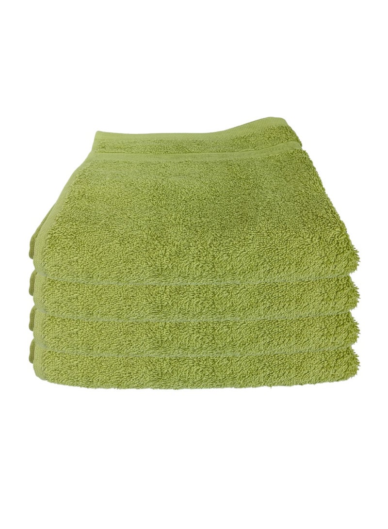 Pearl Coast International 4 Pieces Luxury Hand Towel Set 50x80cm 630 GSM Premium Cotton Ultra Soft and Highly Absorbent Expertly Woven for Durability Hotel And Spa Quality Towels Green - Image 1