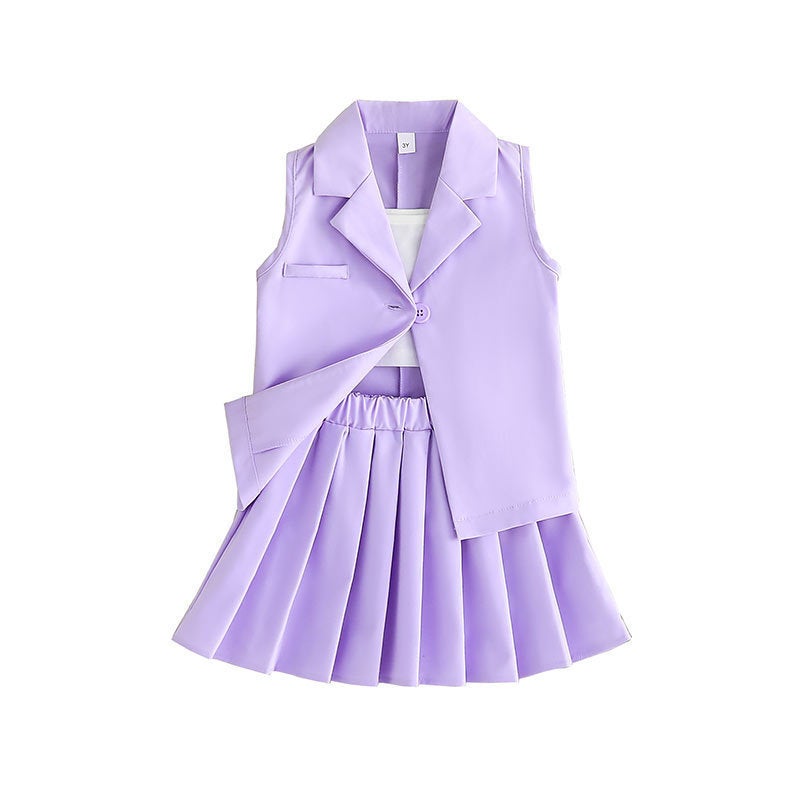 ChicPoint 3 Pcs 2-7years Girls Dress Suit - Image 1