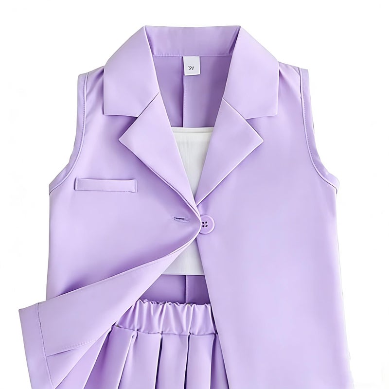 ChicPoint 3 Pcs 2-7years Girls Dress Suit - Image 3