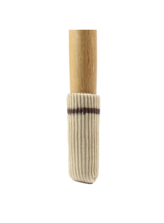 16pcs Furniture Leg Protectors , Protectors Knitted Chair Leg Cover Moving Easily and Reduce Noise Wood Floor Protectors（Beige） - Image 2