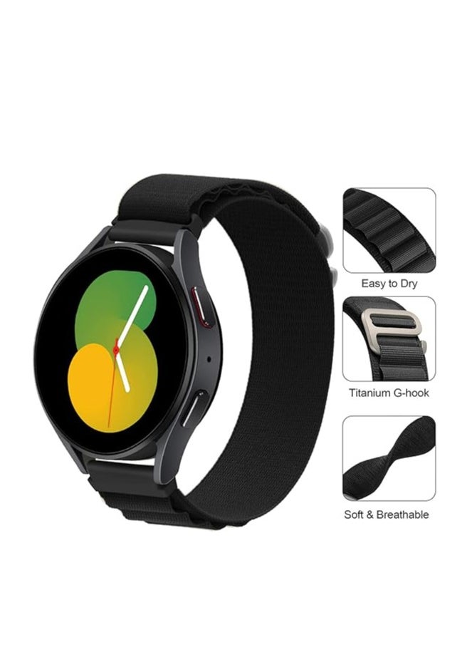 Generic Durable Band 22 Compatible with Huawei Watch /GT2 / GT2 PRO / GT Runner / GT3 / GT3 Pro / GT4 / GT4 Pro / GT1 46mm, TenTech Knitted Alpine Loop Sports Band – Black  - Image 2