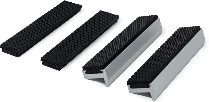 LLDSIMEX Aluminum Alloy Rubber Soft Vice Jaws with Strong Magnet Blocks Sold with Extra Spare Pair Rubber (5Inch) - Image 4