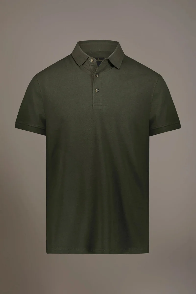 Doppelganger Green Short sleeve polo 100% cotton piquet - Military for Men | Best Price UAE