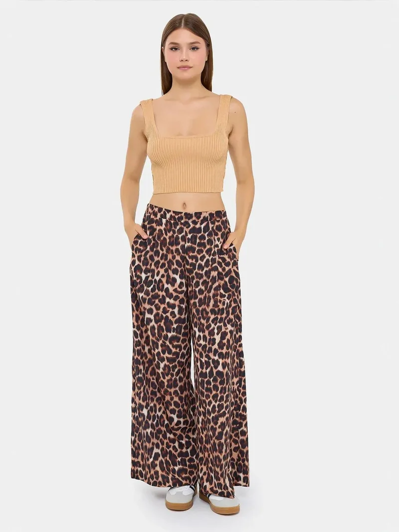 HICCUP Ribbed Square-Neck Cropped Tank Top