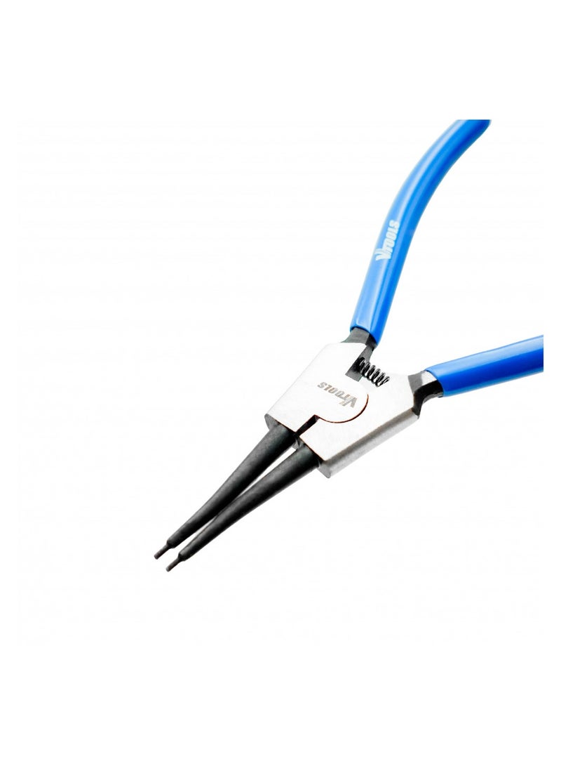 VTOOLS Inch Carbon Steel External Circlip Plier With Straight Tips, Heavy Duty Retaining Ring Pliers, Black With Blue PVC Dipped Handle - Image 4