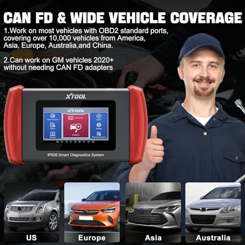 XTOOL IP608 OBD2 Scanner Diagnostic Tool, Full Systems Car Scanner with 30+ Services, Android 10.0, CAN FD Fast Scanner for Car, ABS Bleeding, EPB, SAS, BMS, Throttle Relearn, TPMS Reset, WiFi Update - Image 5