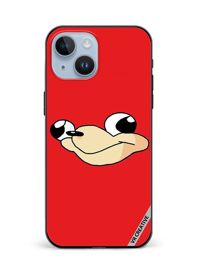 VR CREATIVE Protective Case Cover For Apple iPhone 15 Uganda Knuckles Design Multicolour - Image 1