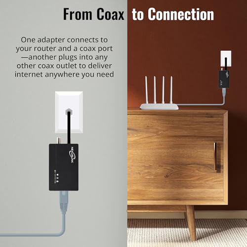 Nexuslink G.hn Ethernet Over Coax Adapter Kit - 1.2Gbps Network for Unused/Dark Coax - Secure Wired Connection for Gaming & Streaming - Easy Setup - Not for Cable TV/Internet - 2 Units (GCA-1200-KIT) - Image 3