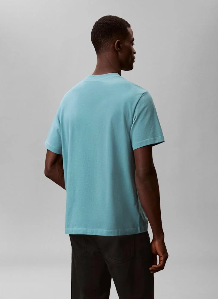 كالفن كلاين جينز تي شيرت هيرو مونولوجو قصير الأكمام