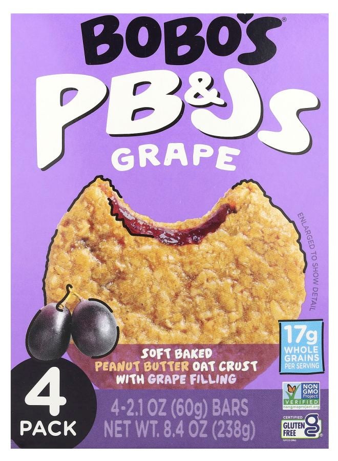 PB&Js Grape 4 Bars 2.1 oz (60 g) Each