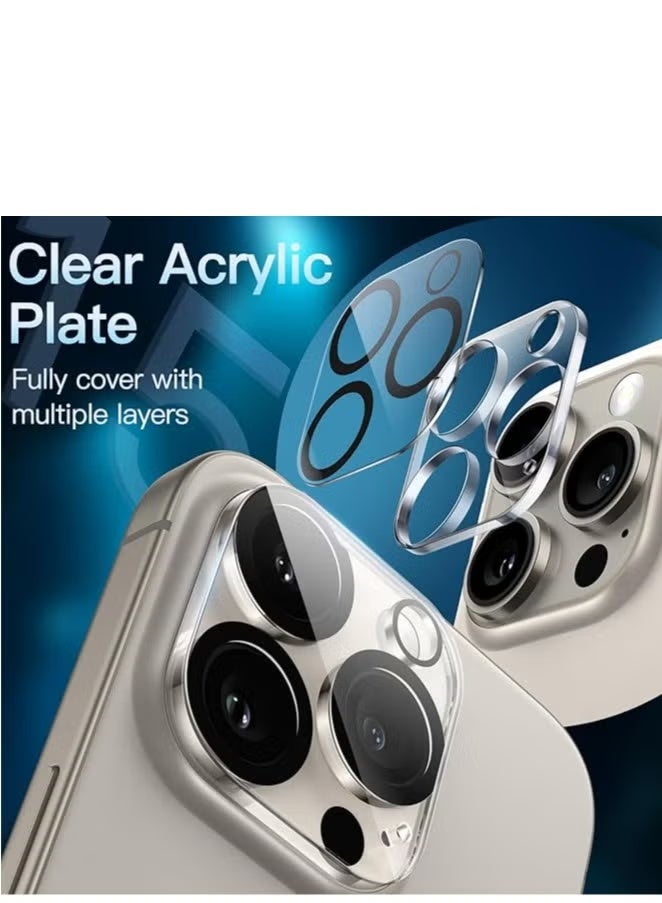 Camera protector cover (iPhone 16 Pro / 16 Pro Max) made of scratch-resistant, high-clarity tempered glass. - Image 4