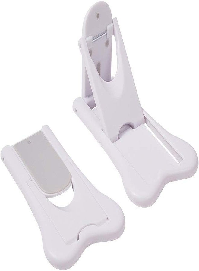 SIYANSHU Sliding Door Locks for Toddler Proofing, Child Safety Locks, 3M Strong Adhesive Sliding Door Child Lock for Stop Toddlers and Pets Opening Sliding, Suitable for Door Patio Closet Shower Shutter (White, Pack Of-2) - Image 1