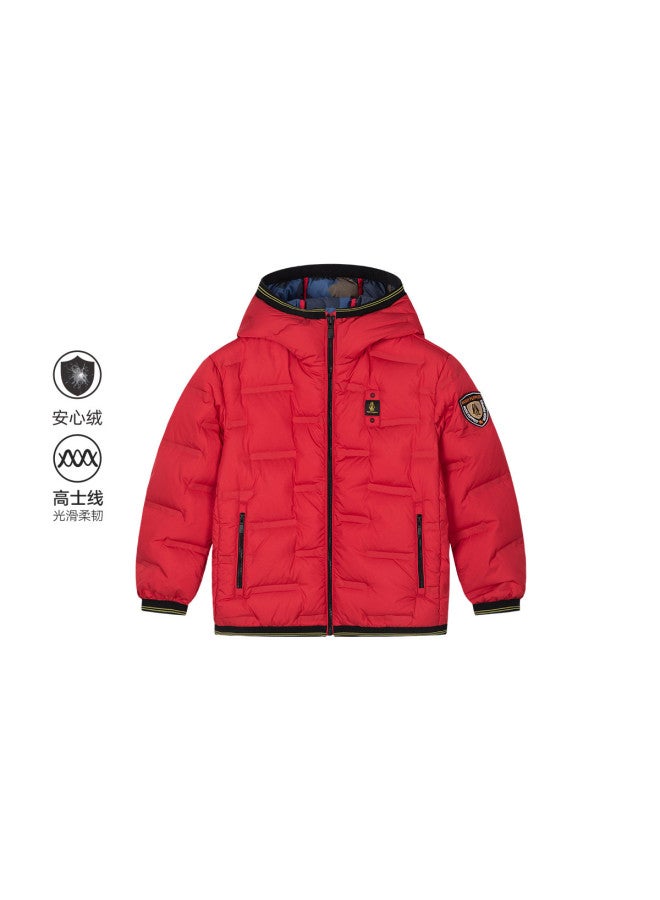 Hush Puppies Parent-child Thick Down Jacket Winter Warm School Uniform Essential Boys' Comfort Fleece Mountaineering Outdoor Sports Down Chinese New Year Outfit - Image 2