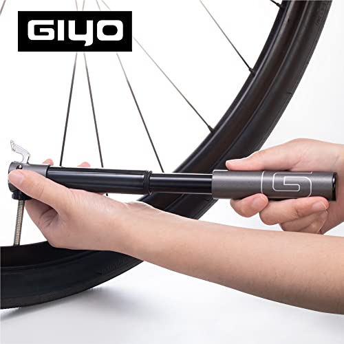 GIYO Mini Bike Pump for Road Bikes – Presta Valve, 120 PSI CNC Telescopic Barrel, Lightweight & Portable, Secure Valve Lock, Taiwan-Made (GM04) - Image 3