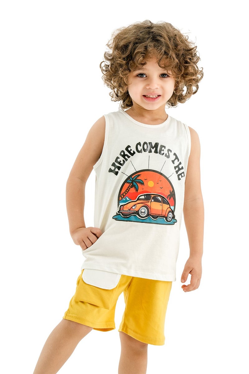 JOCKEY Boy Cars Printed Summer Shorts Set