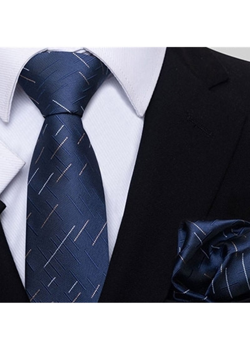 Generic 6pcs men's gift box set 3 ties 3 chest scarves fashion business tie square scarf set  - Image 3