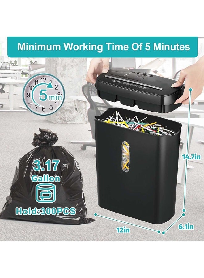 إل&إي آلة تقطيع ورق، 8 ورقات تقطيع شرائح لأقراص CD وبطاقات الائتمان للاستخدام المنزلي والمكتبي، آلة تقطيع مع حماية من الحرارة الزائدة والحمل الزائد، سلة تخزين سعة 1.2 لتر - Image 4