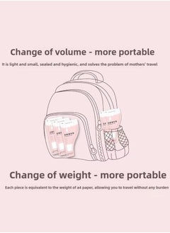 bbet 60Pcs Baby Milk Powder Dispensers, Portable Babies Feeding Milk-Powder Storage Bags, Disposable Food Leakproof Pouches, Formula Containers for Travel, Feeding-Milk Sealed for Newborn Parents Family-Pink  - Image 5