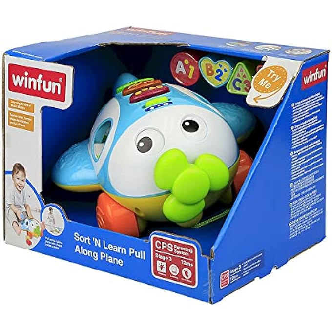 -BABY TOY SORT N LEARN PULL ALONG PLANE - Image 4
