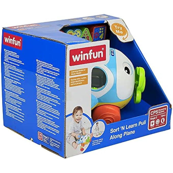 -BABY TOY SORT N LEARN PULL ALONG PLANE - Image 5
