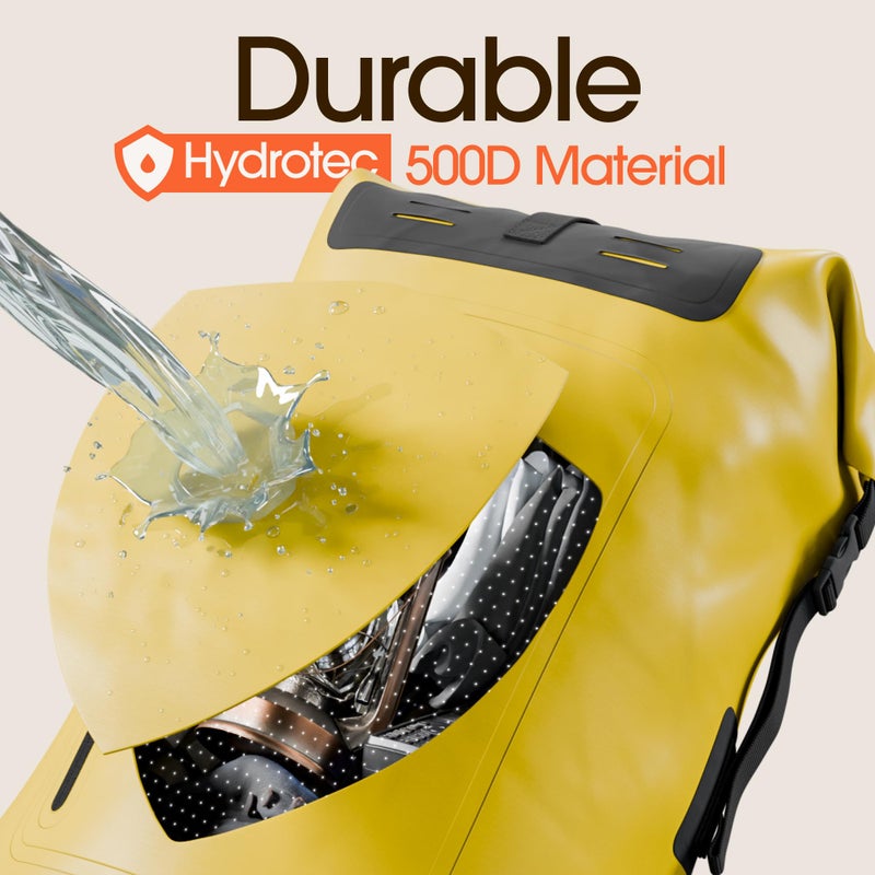 Earth Pak Waterproof Backpack - Heavy Duty Hiking Backpack - Roll-Top Closure Bag - Cushioned Dry Bag Waterproof Phone Case - Image 4