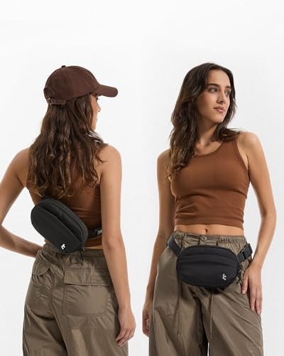 tomtoc 15L Belt Bag Sling Bag with RFID Blocking for Cellphone Passports Cross Body Fanny Pack for Women Men Sling Waist Bags with Adjustable Strap for Travel Walk Black - Image 3