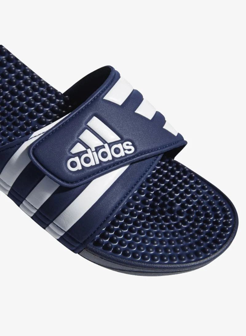 Adidas DKBLUE/FTWWHT/DKBLUE Adissage Slides  | Best Price UAE