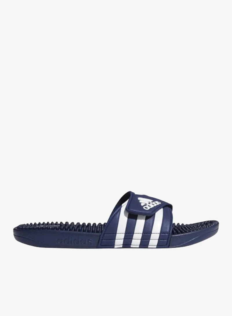 Adidas DKBLUE/FTWWHT/DKBLUE Adissage Slides  | Best Price UAE