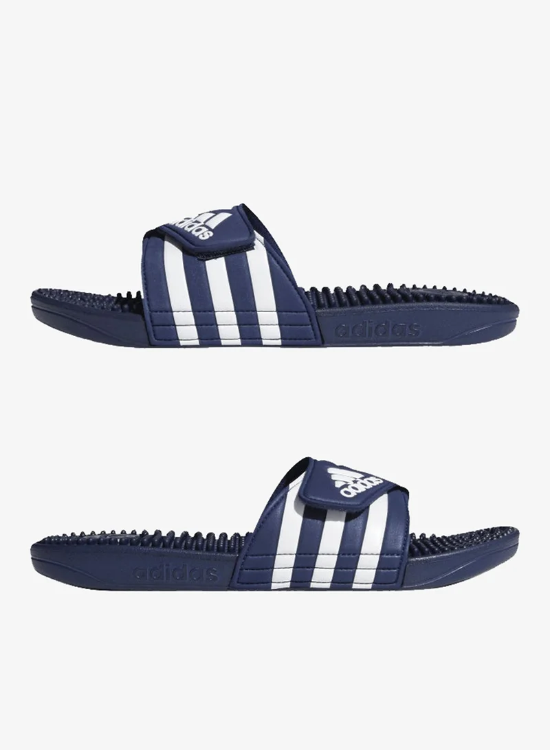 Adidas DKBLUE/FTWWHT/DKBLUE Adissage Slides  | Best Price UAE