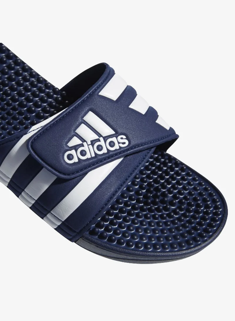 Adidas DKBLUE/FTWWHT/DKBLUE Adissage Slides  | Best Price UAE