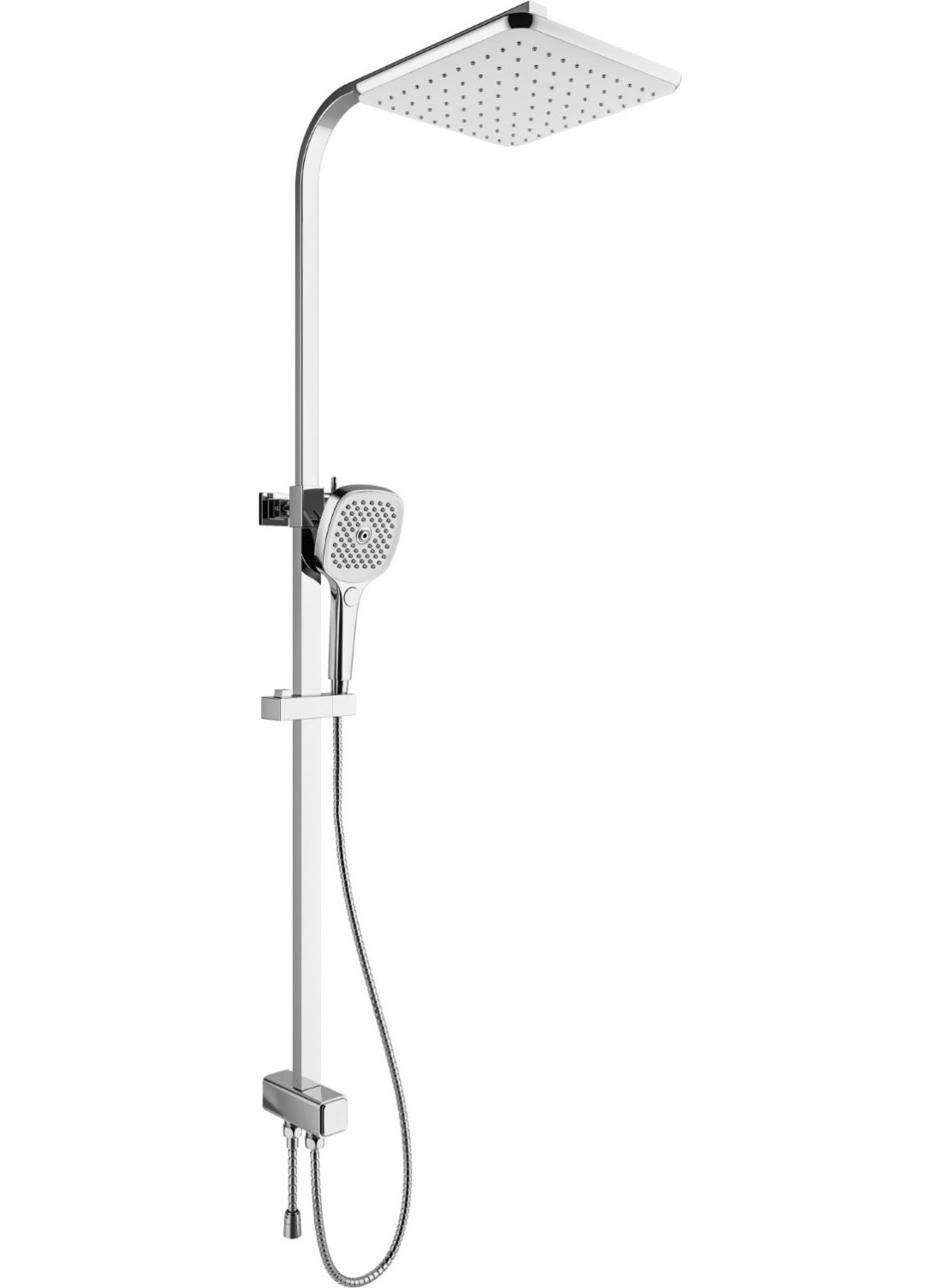 KALE Rain Square Push Button Shower Bar 410200505214 
