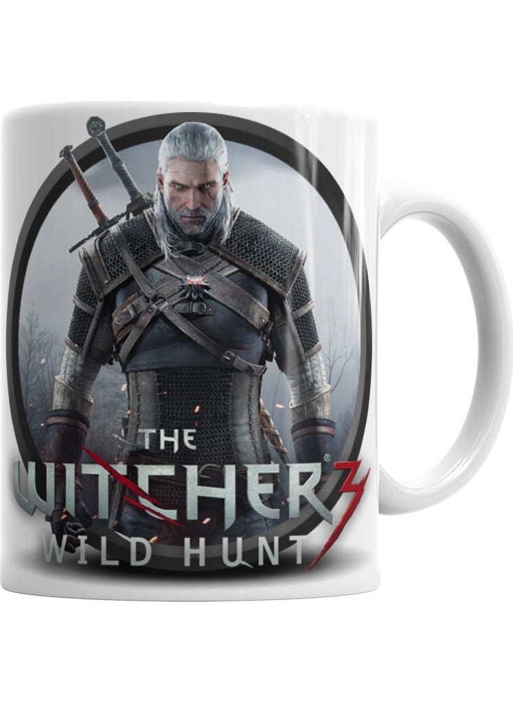 Baskı Dükkanı - Print Shop Witcher 3 Geralt Wild Hunt T-Shirt Mug Porcelain - Image 1