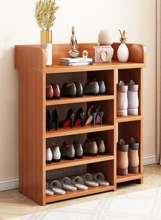 C&C Home Multi-Tier Wooden Shoe Rack Organizer for Entryway Hallway Storage Furniture Brown 63 x 20 x 60 cm - Image 2