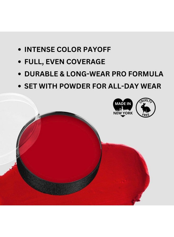 ميهرون أكواب ألوان مكياج مهرون | مسرح، كريم أساس، طلاء وجه، طلاء جسم، هالوين | مكياج طلاء وجه | طلاء دهني ١٤ غرام (أحمر) - Image 3