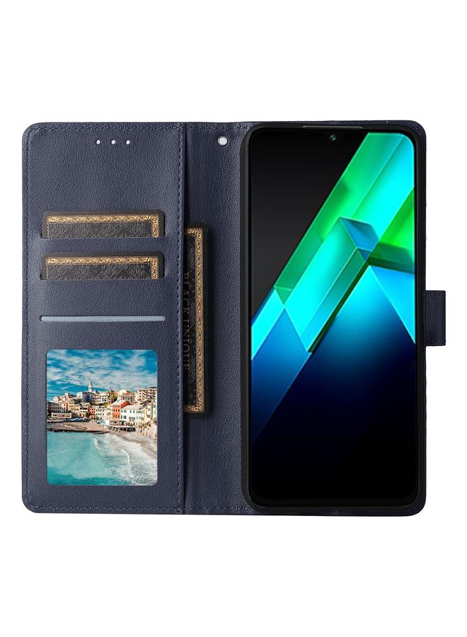 زبون جراب لهاتف Infinix Note 12 2023، جراب هاتف جلدي متعدد الوظائف قابل للطي أفقيًا مع ثلاث فتحات للبطاقات - Image 4