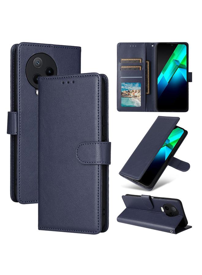 زبون جراب لهاتف Infinix Note 12 2023، جراب هاتف جلدي متعدد الوظائف قابل للطي أفقيًا مع ثلاث فتحات للبطاقات - Image 1