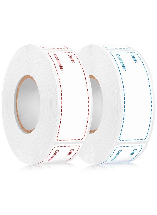 وسيكس 1000 قطعة من ملصقات الفريزر القابلة للإزالة، 1 × 3 بوصة من ملصقات الطعام لحاويات الطعام وملصقات تاريخ الطعام وملصقات تخزين الطعام بالثلاجة وسهلة التنظيف ولا تترك بقايا - Image 1