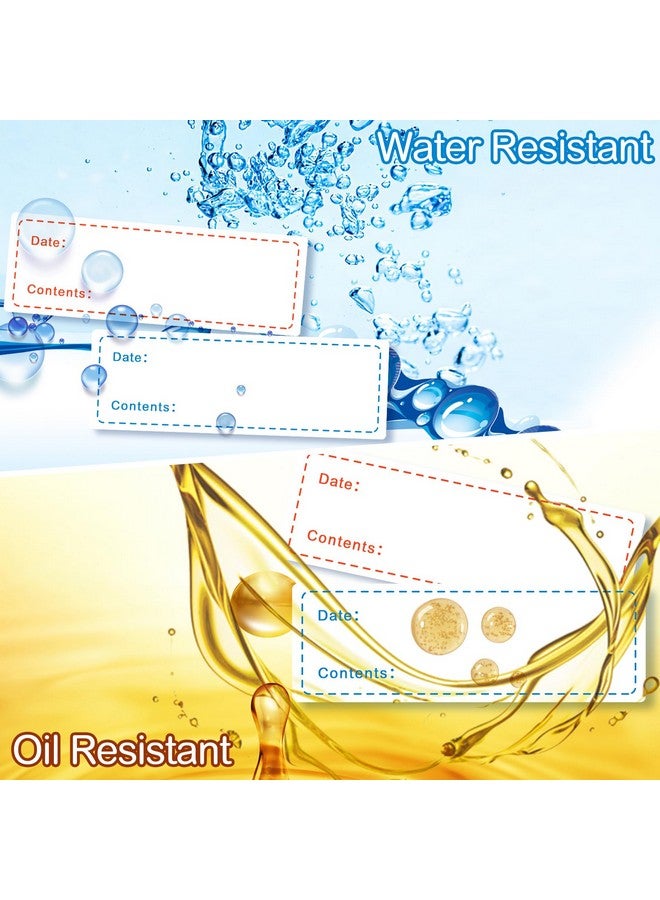 وسيكس 1000 قطعة من ملصقات الفريزر القابلة للإزالة، 1 × 3 بوصة من ملصقات الطعام لحاويات الطعام وملصقات تاريخ الطعام وملصقات تخزين الطعام بالثلاجة وسهلة التنظيف ولا تترك بقايا - Image 4