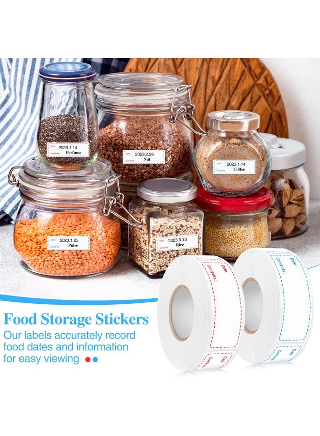 وسيكس 1000 قطعة من ملصقات الفريزر القابلة للإزالة، 1 × 3 بوصة من ملصقات الطعام لحاويات الطعام وملصقات تاريخ الطعام وملصقات تخزين الطعام بالثلاجة وسهلة التنظيف ولا تترك بقايا - Image 5