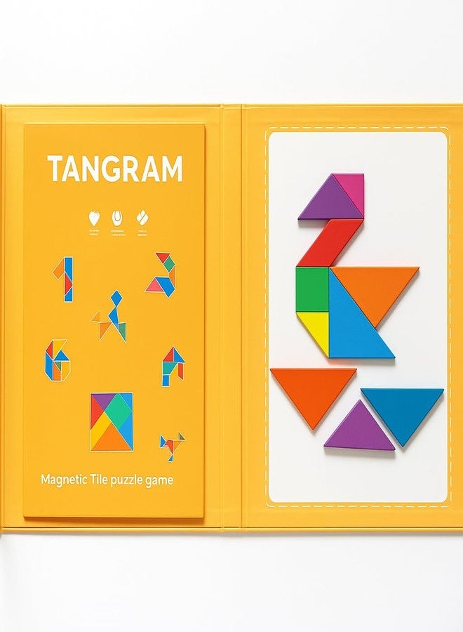 Litilish Wooden Puzzle Combo 2 in 1 Brain-Booster - Magnetic Tangram and Wooden Russian Blocks Puzzle | Educational Travel Toys for Kids 5 and Above, Gift for Boys Girls - Pack of 2 - Image 2