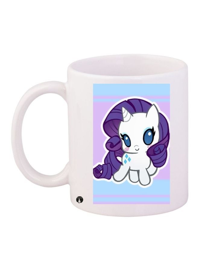 RYN Unicorn Printed Coffee Mug White/Blue/Purple 11ounce